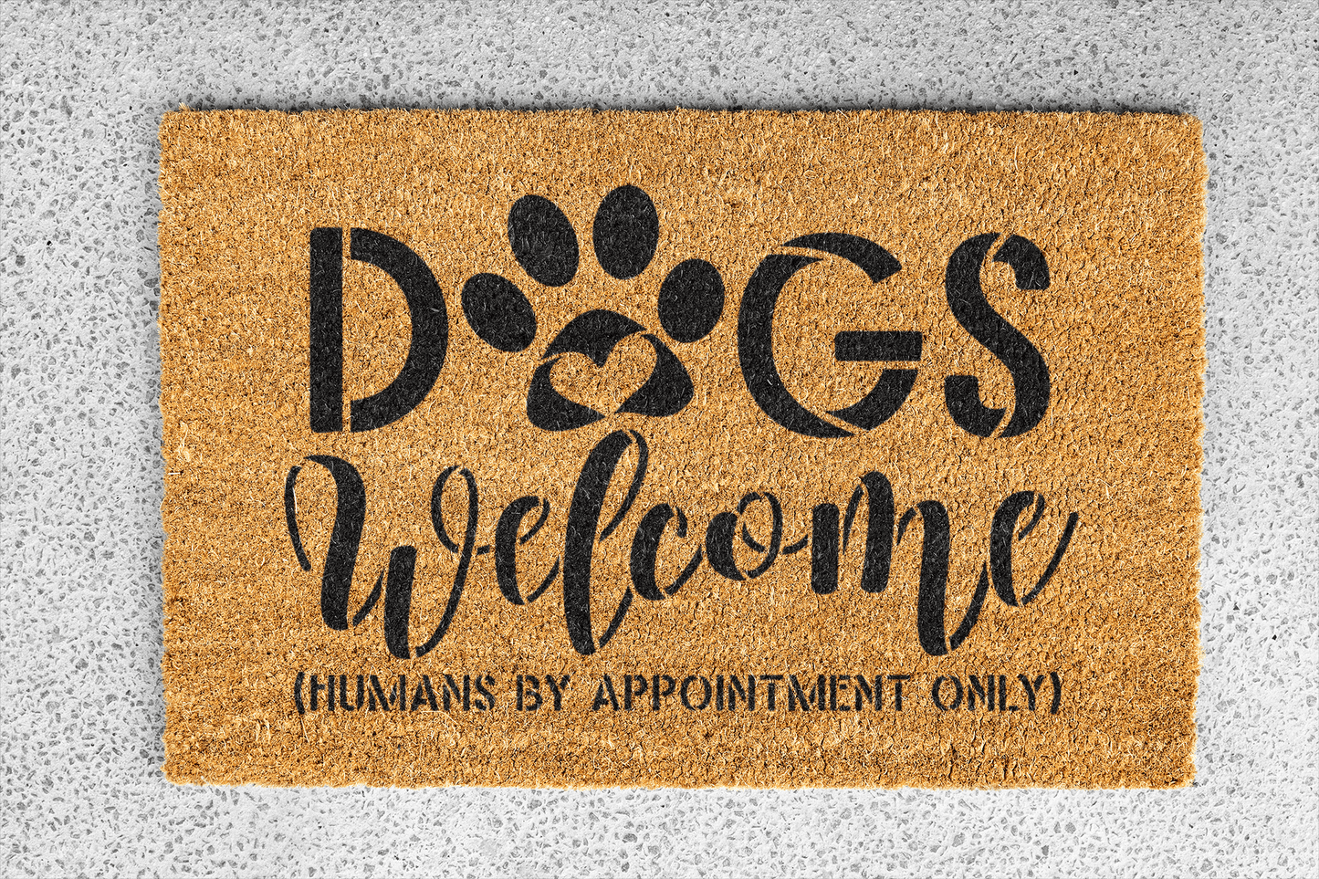 Personalized coir doormat handmade by Coco Matty.