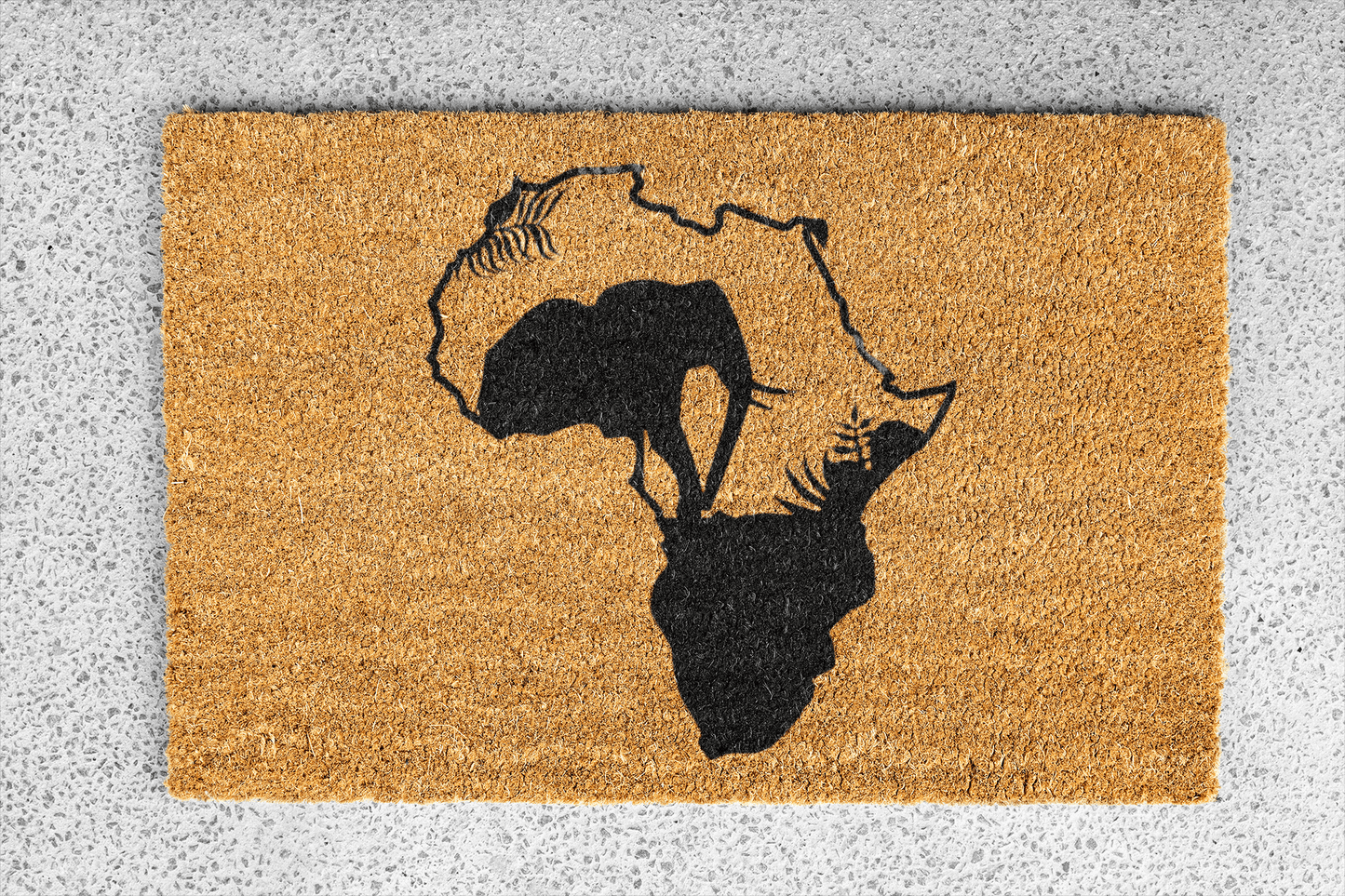 Personalized coir doormat handmade by Coco Matty.