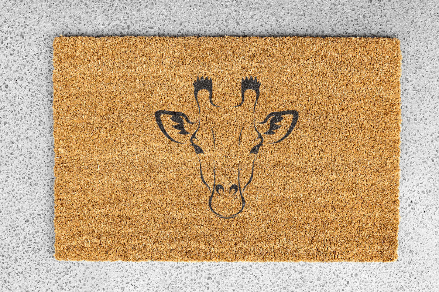 Personalized coir doormat handmade by Coco Matty.