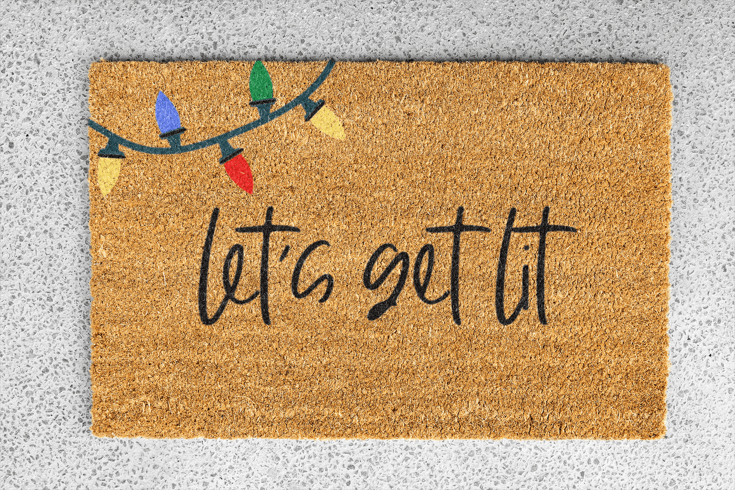 Personalized coir doormat handmade by Coco Matty.