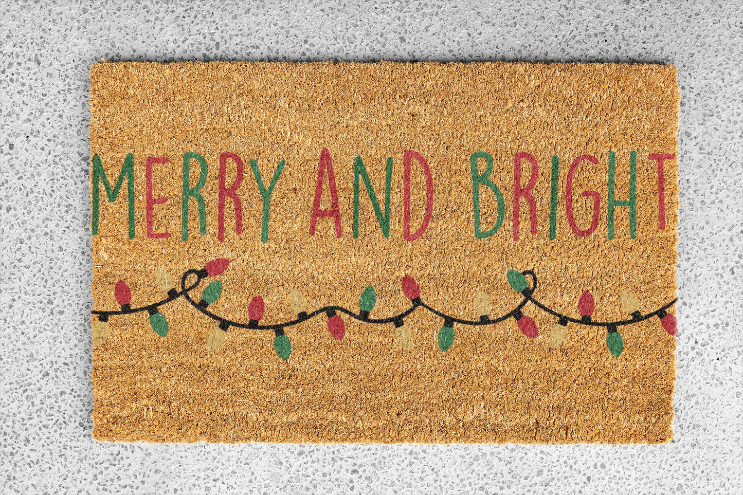 Personalized coir doormat handmade by Coco Matty.