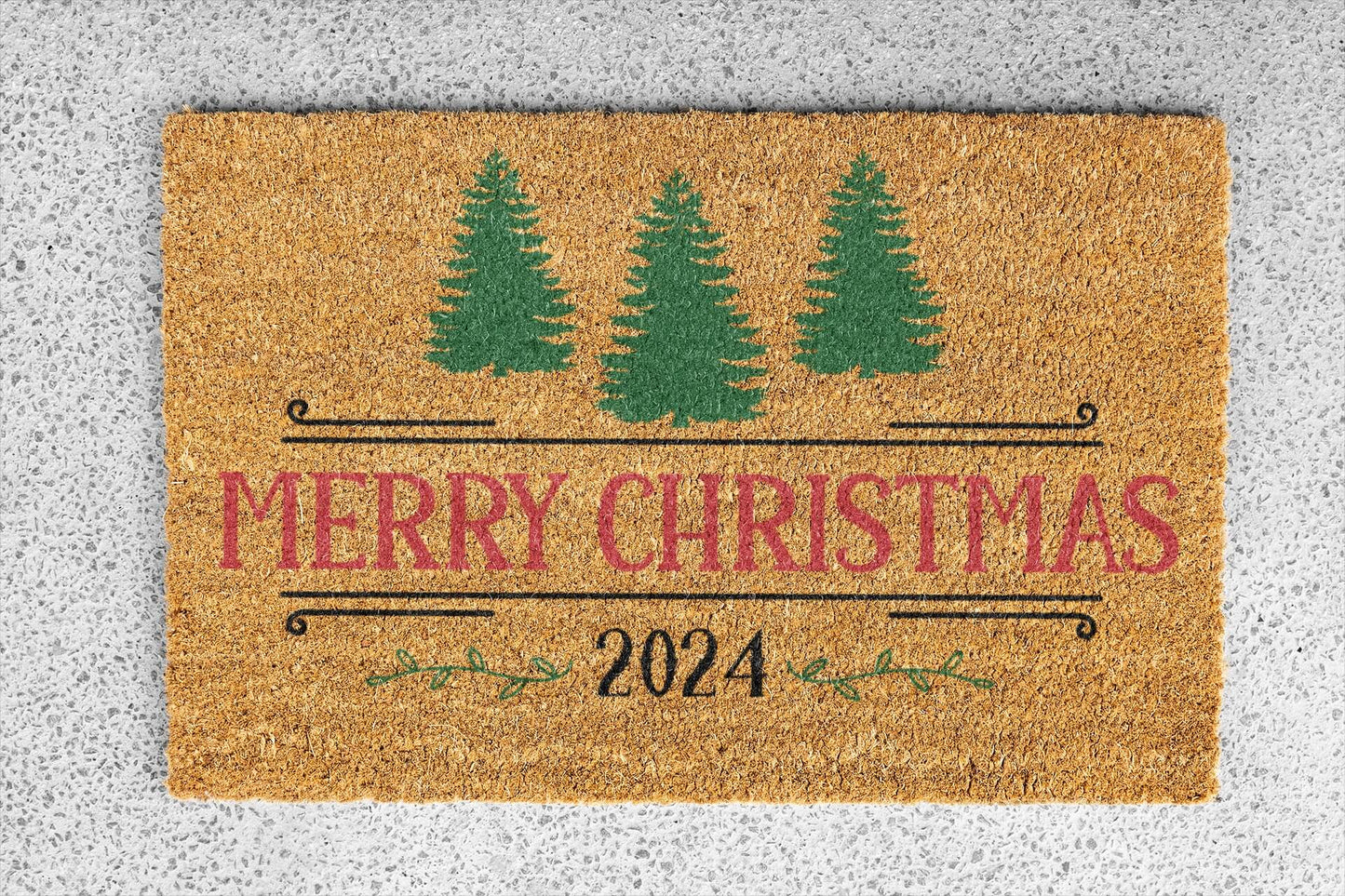 Personalized coir doormat handmade by Coco Matty.