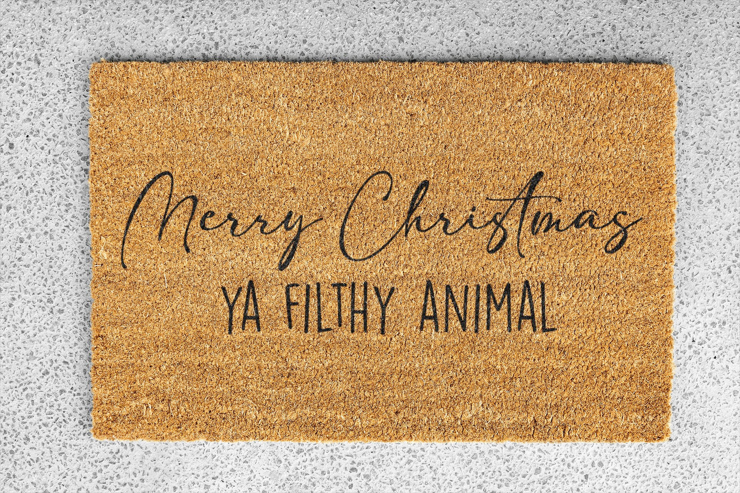 Personalized coir doormat handmade by Coco Matty.