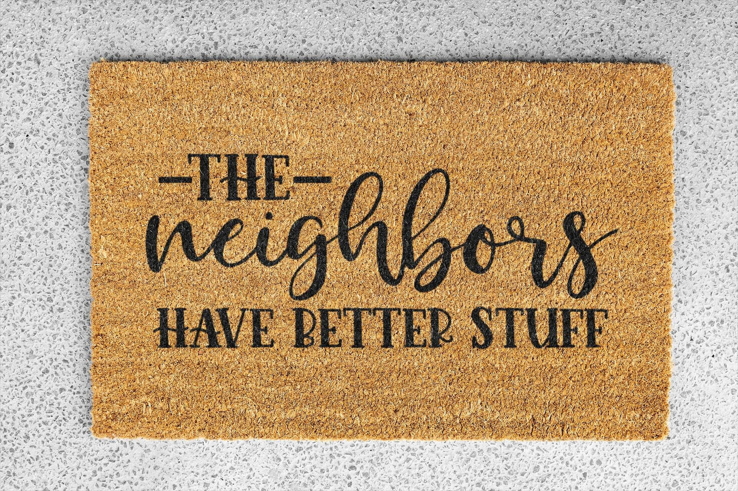 Personalized coir doormat handmade by Coco Matty.