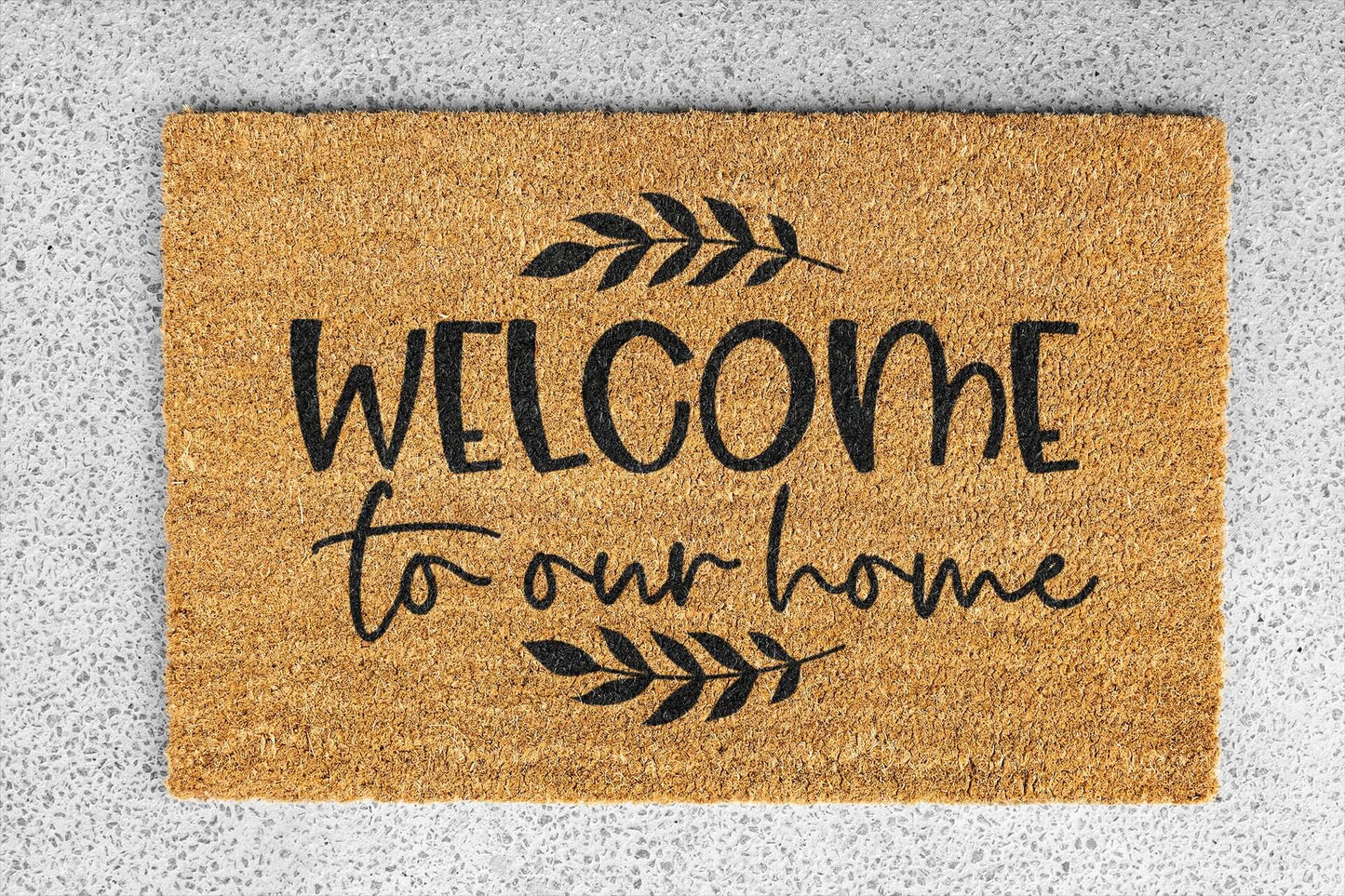 Personalized coir doormat handmade by Coco Matty.