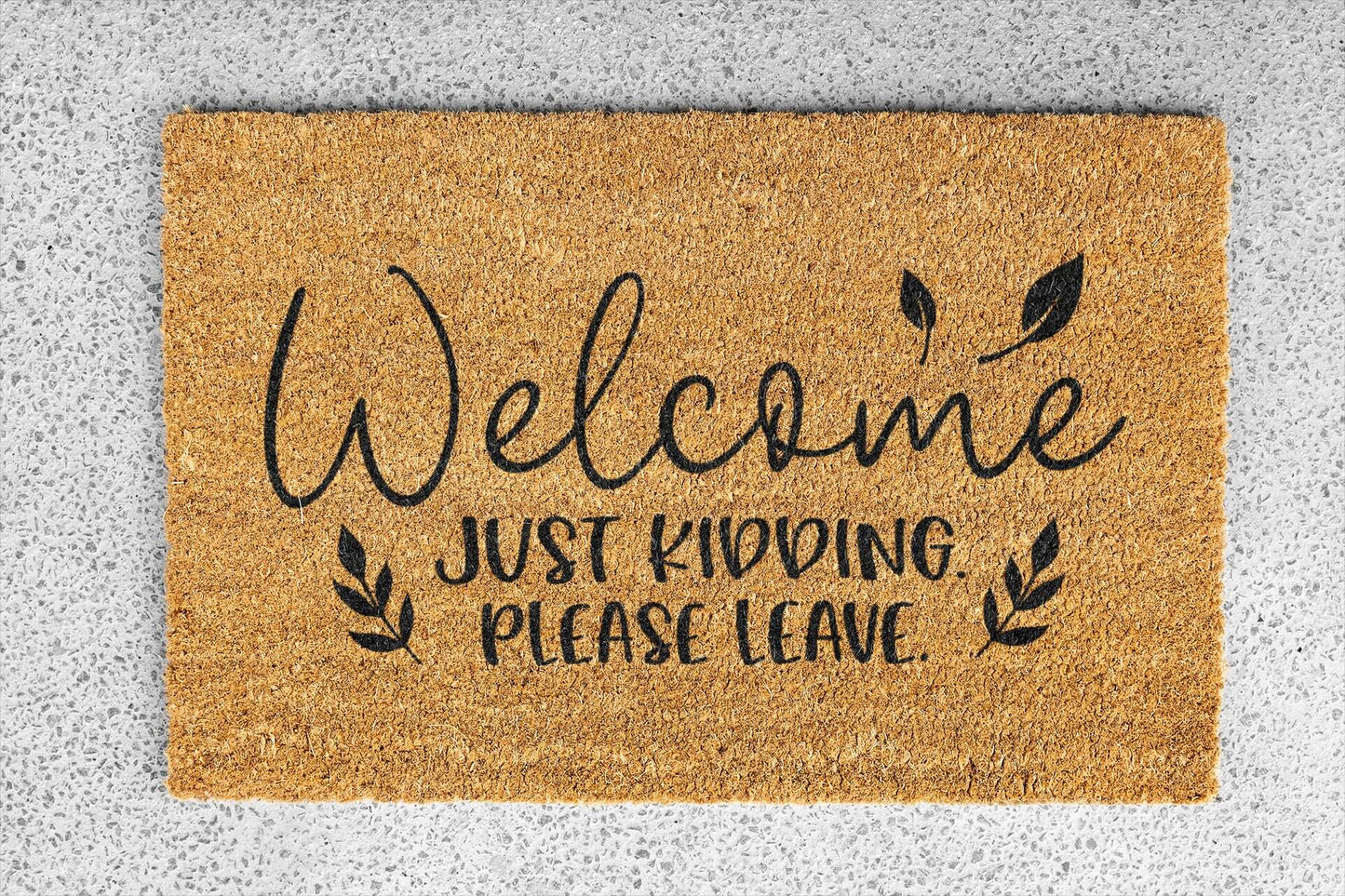 Personalized coir doormat handmade by Coco Matty.