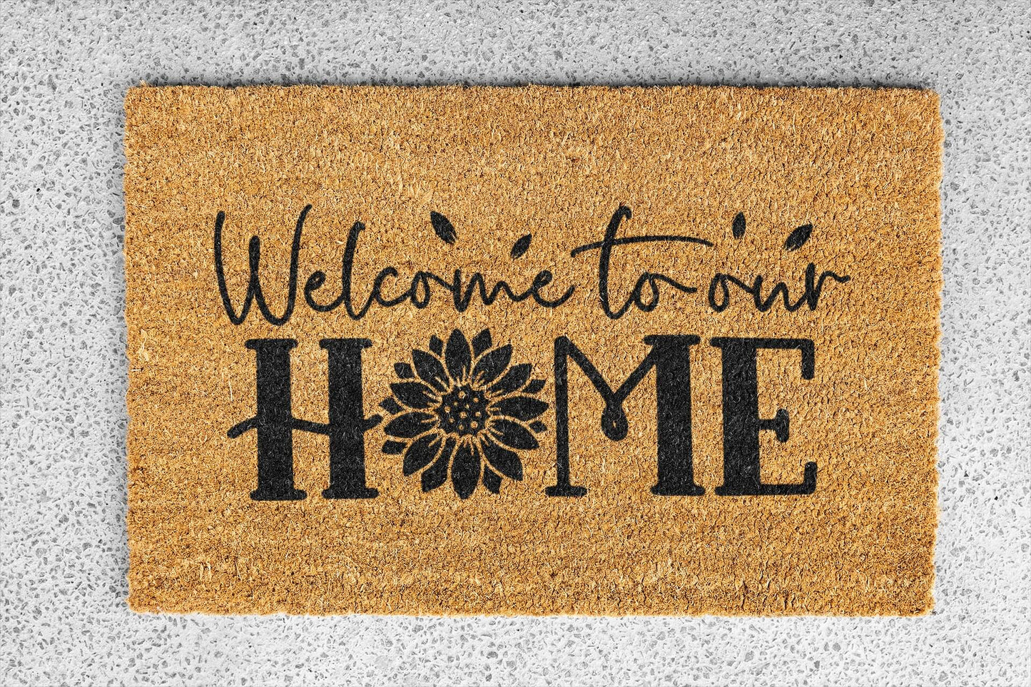 Personalized coir doormat handmade by Coco Matty.