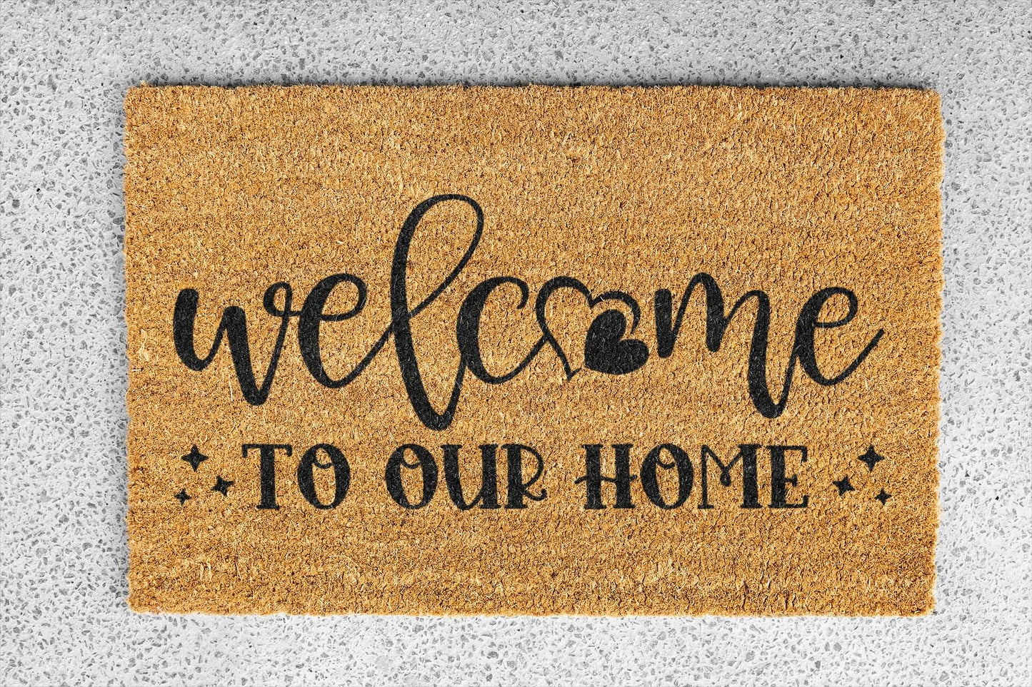 Personalized coir doormat handmade by Coco Matty.