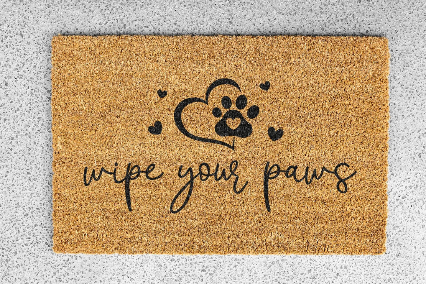 Personalized coir doormat handmade by Coco Matty.
