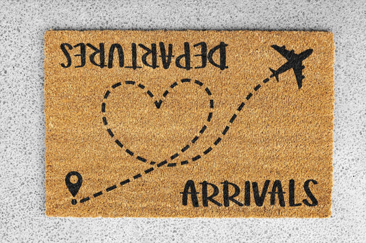 Personalized coir doormat handmade by Coco Matty.