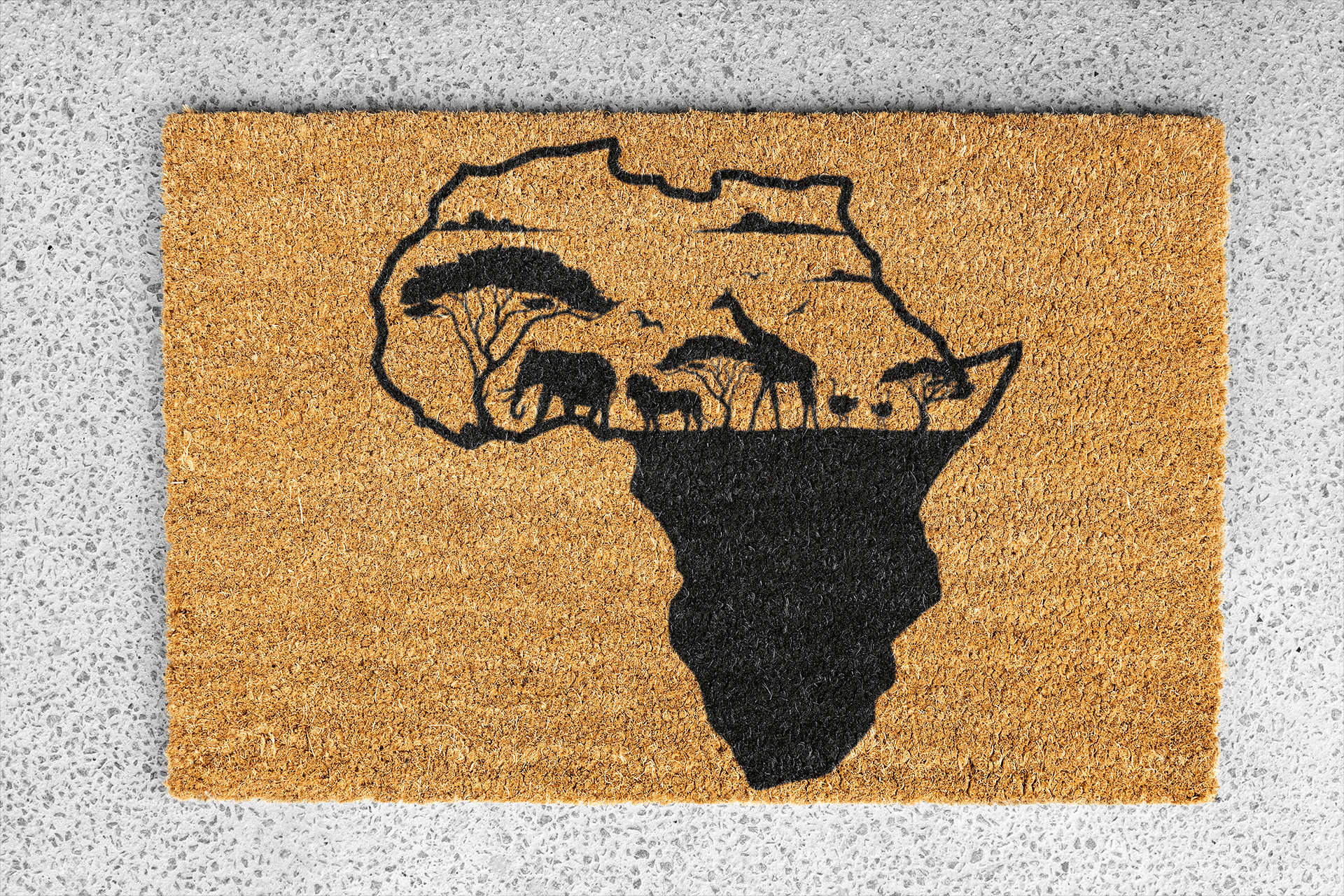 Personalized coir doormat handmade by Coco Matty.