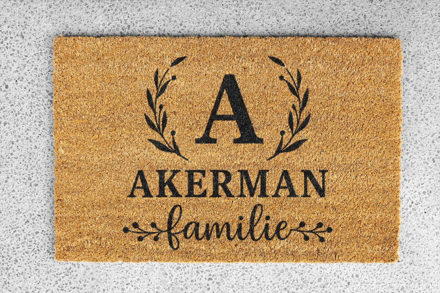 Family Emblem Doormat Afrikaans