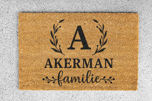 Family Emblem Doormat Afrikaans