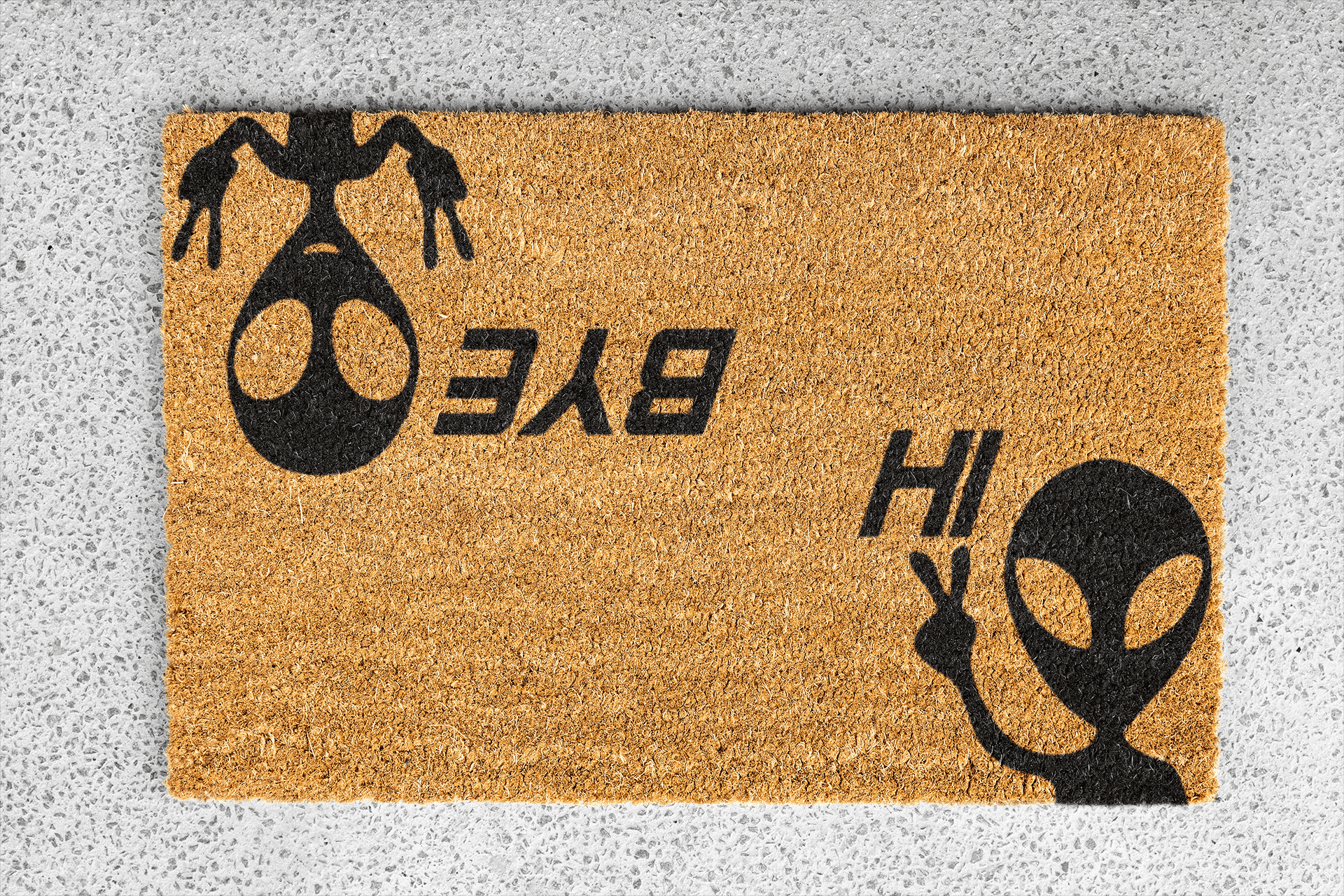 Personalized coir doormat handmade by Coco Matty.