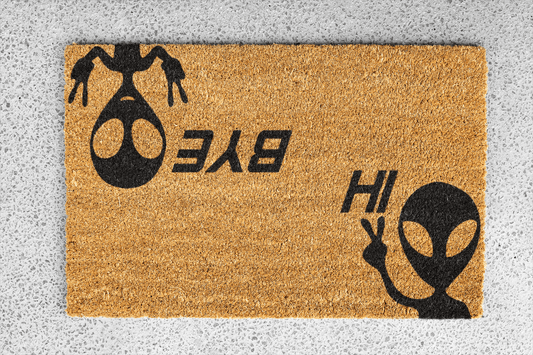 Personalized coir doormat handmade by Coco Matty.
