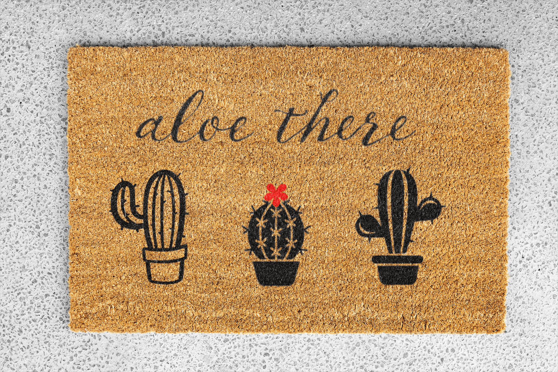 Personalized coir doormat handmade by Coco Matty.