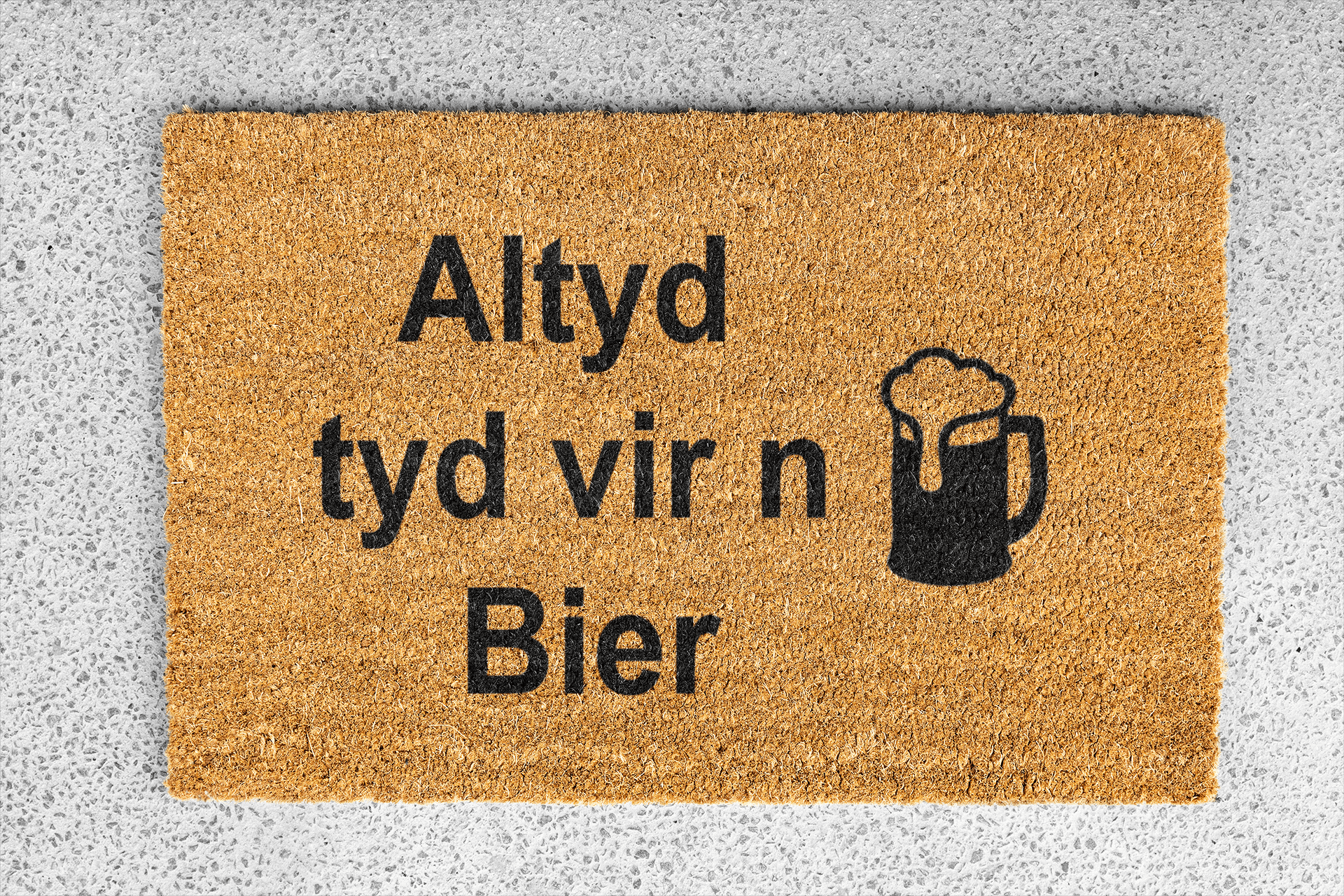 Personalized coir doormat handmade by Coco Matty.