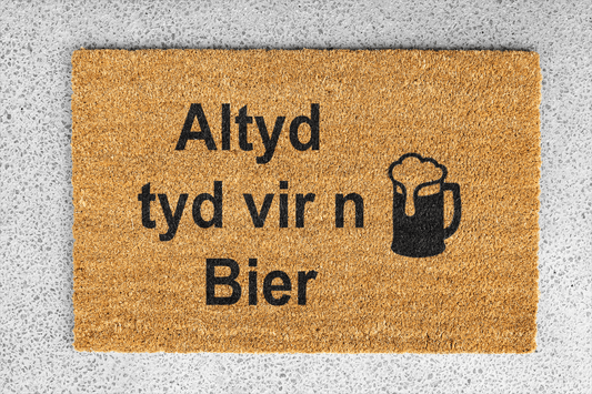 Personalized coir doormat handmade by Coco Matty.