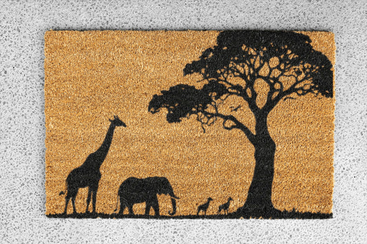Personalized coir doormat handmade by Coco Matty.