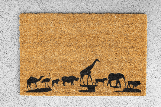 Personalized coir doormat handmade by Coco Matty.