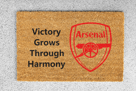 Personalized coir doormat handmade by Coco Matty.