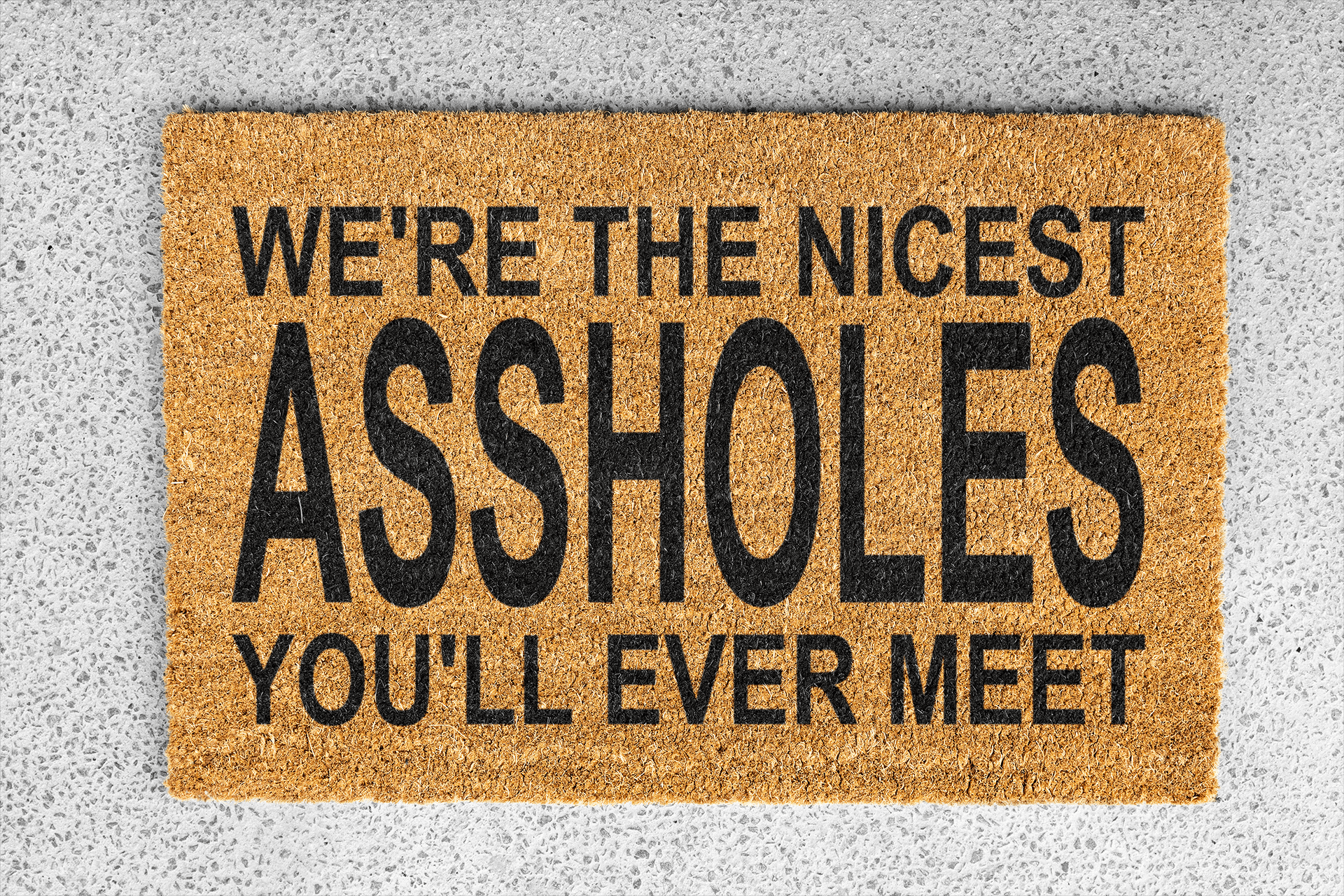 Personalized coir doormat handmade by Coco Matty.
