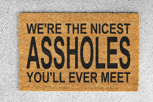 Personalized coir doormat handmade by Coco Matty.