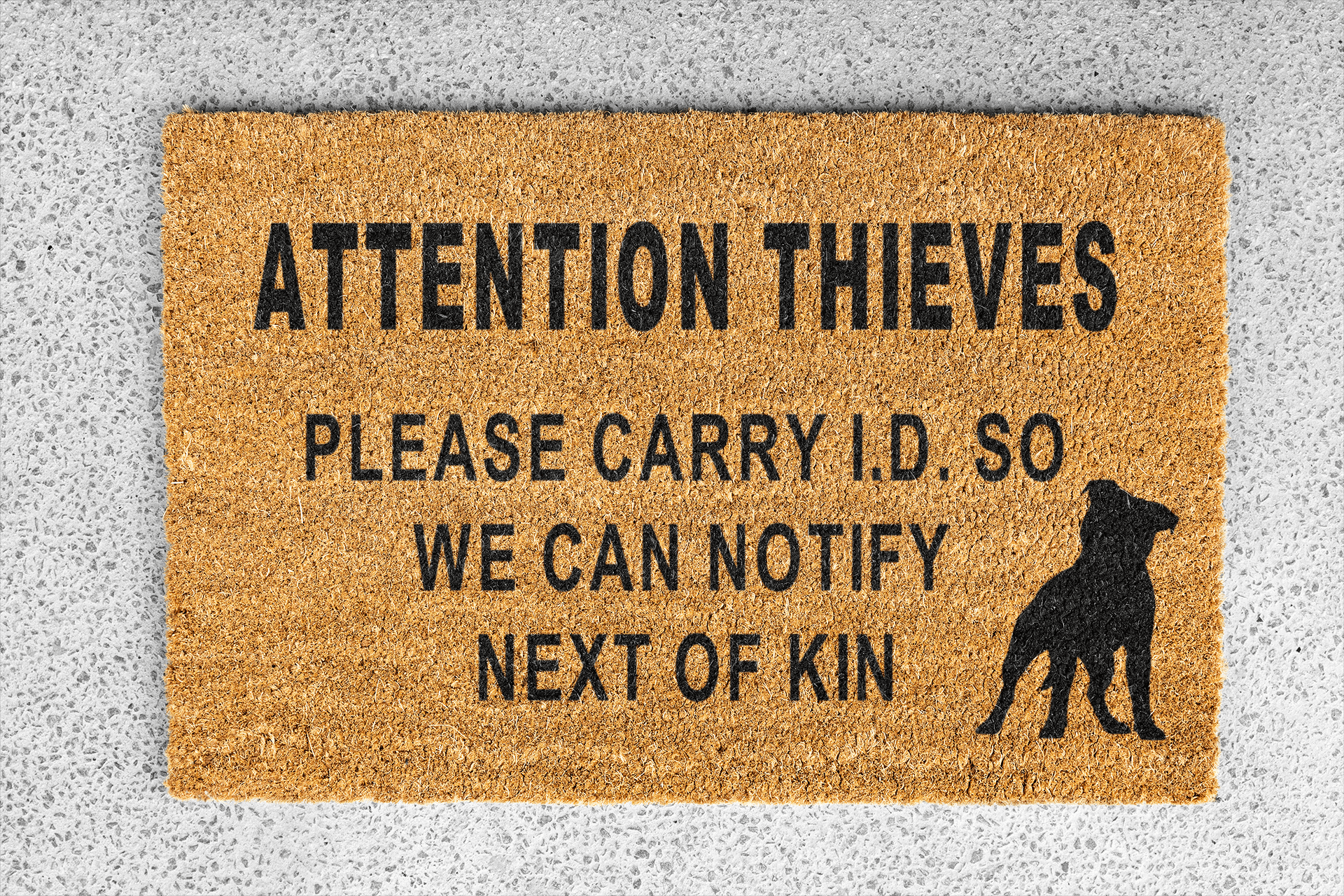 Personalized coir doormat handmade by Coco Matty.