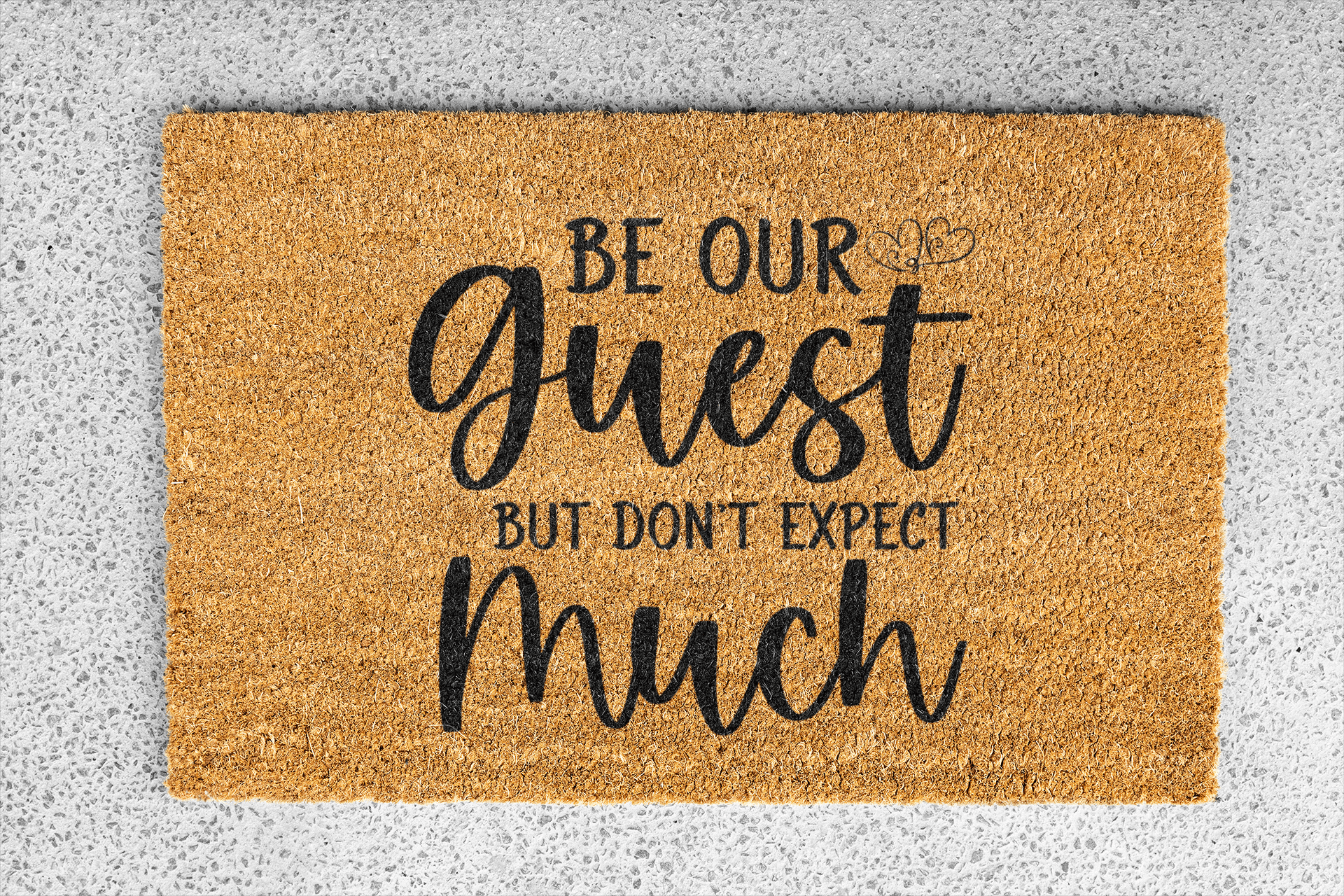 Personalized coir doormat handmade by Coco Matty.