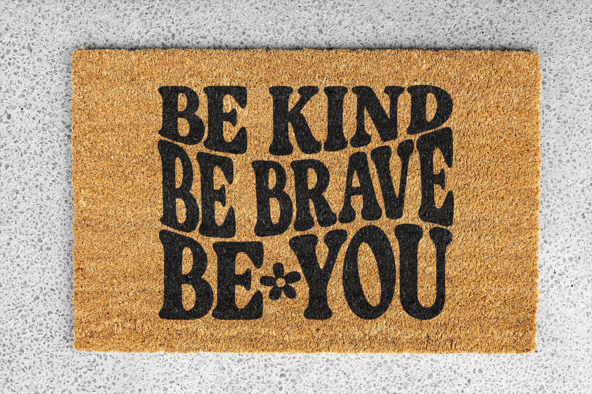 Personalized coir doormat handmade by Coco Matty.