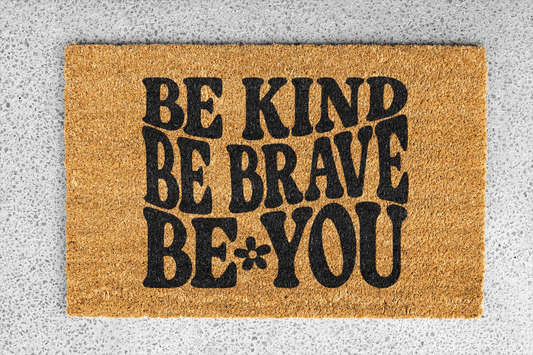 Personalized coir doormat handmade by Coco Matty.