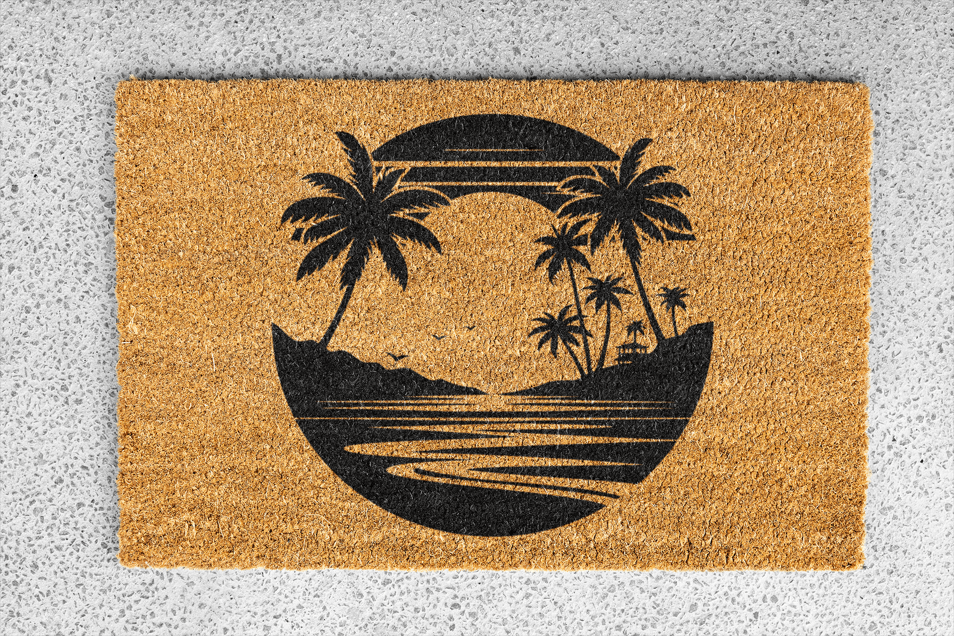 Personalized coir doormat handmade by Coco Matty.