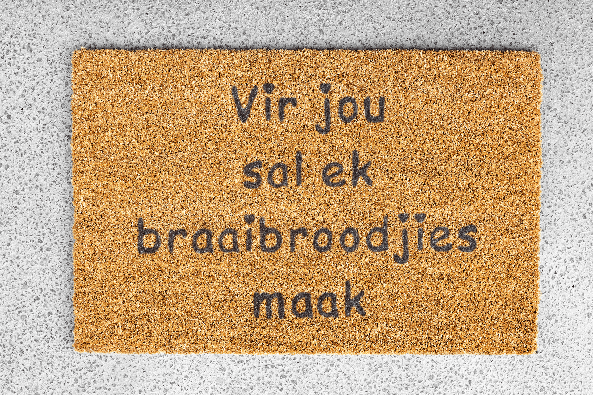Personalized coir doormat handmade by Coco Matty.