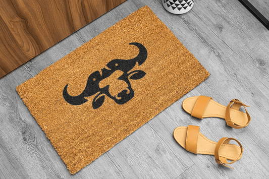 Personalized coir doormat handmade by Coco Matty.