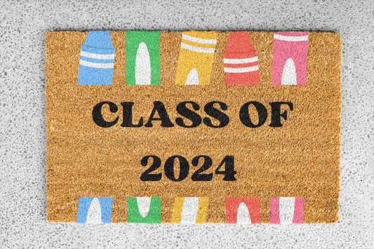 Personalized coir doormat handmade by Coco Matty.