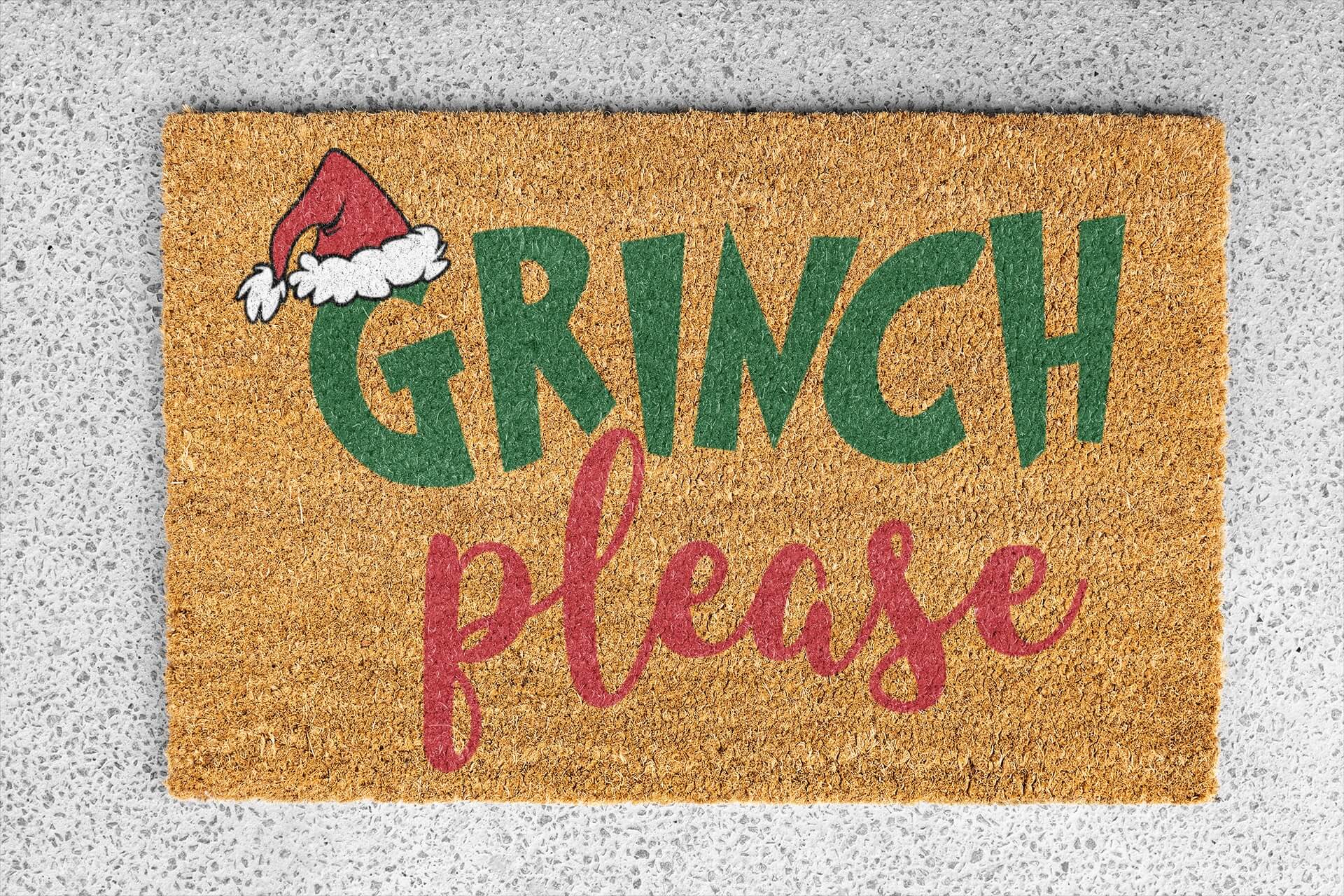 Personalized coir doormat handmade by Coco Matty.