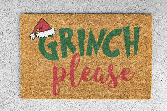 Personalized coir doormat handmade by Coco Matty.
