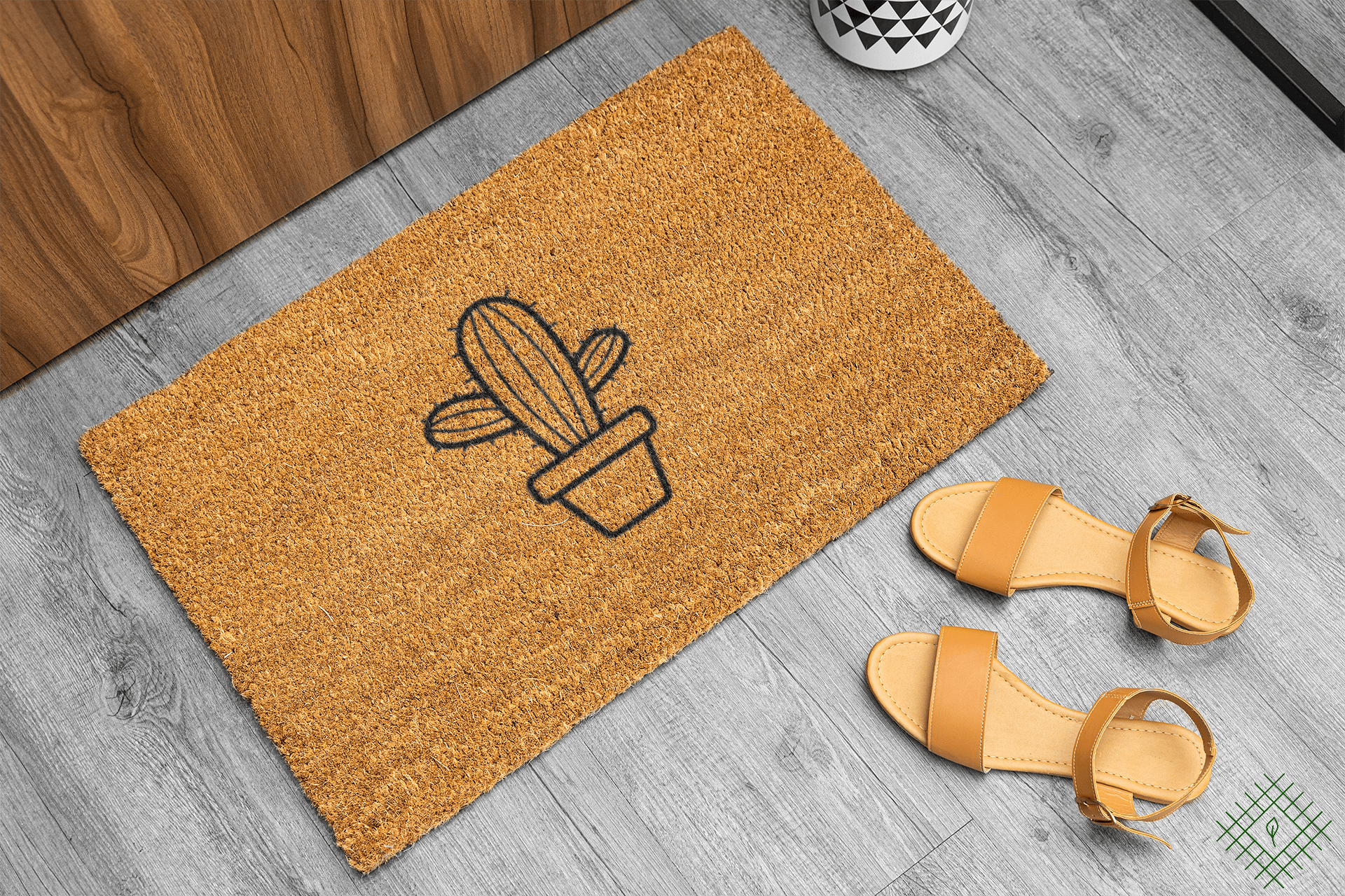 Personalized coir doormat handmade by Coco Matty.