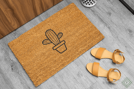 Personalized coir doormat handmade by Coco Matty.