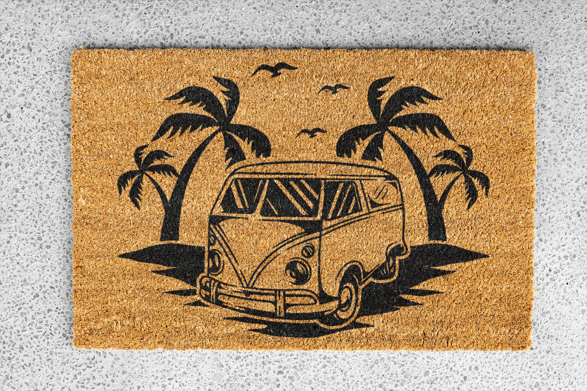 Personalized coir doormat handmade by Coco Matty.