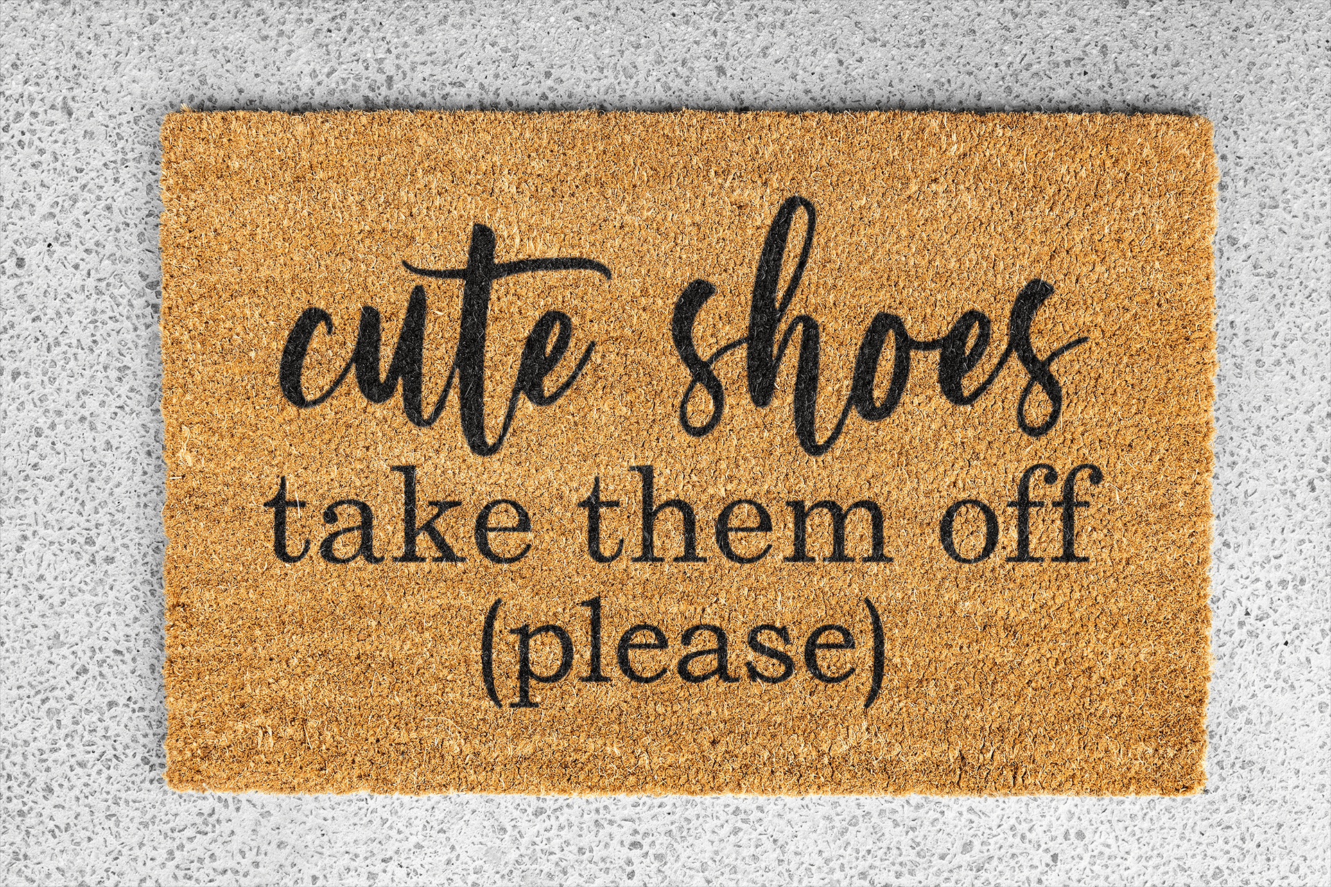 Personalized coir doormat handmade by Coco Matty.
