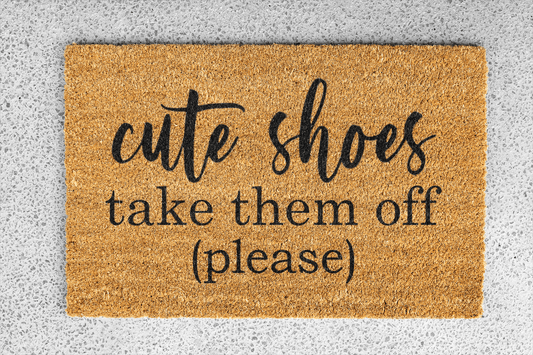 Personalized coir doormat handmade by Coco Matty.