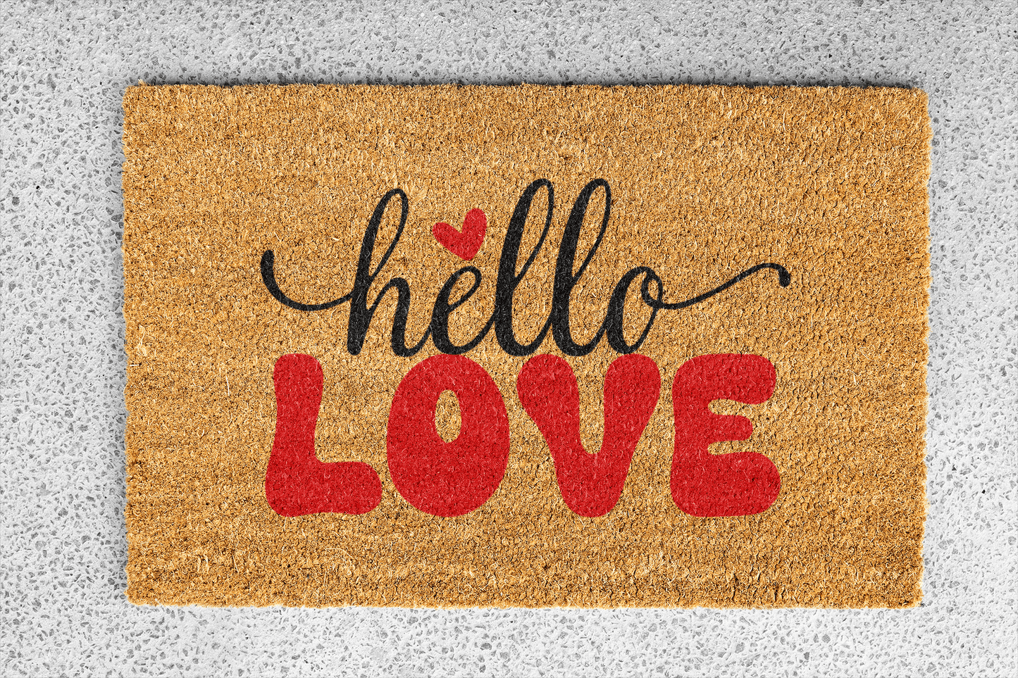 Personalized coir doormat handmade by Coco Matty.