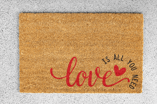 Personalized coir doormat handmade by Coco Matty.