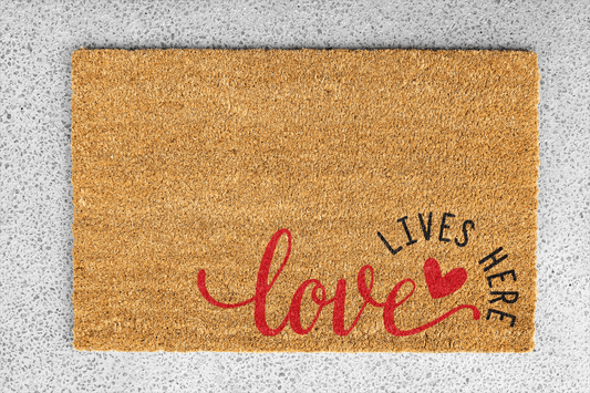 Personalized coir doormat handmade by Coco Matty.