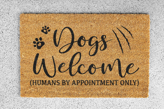 Personalized coir doormat handmade by Coco Matty.