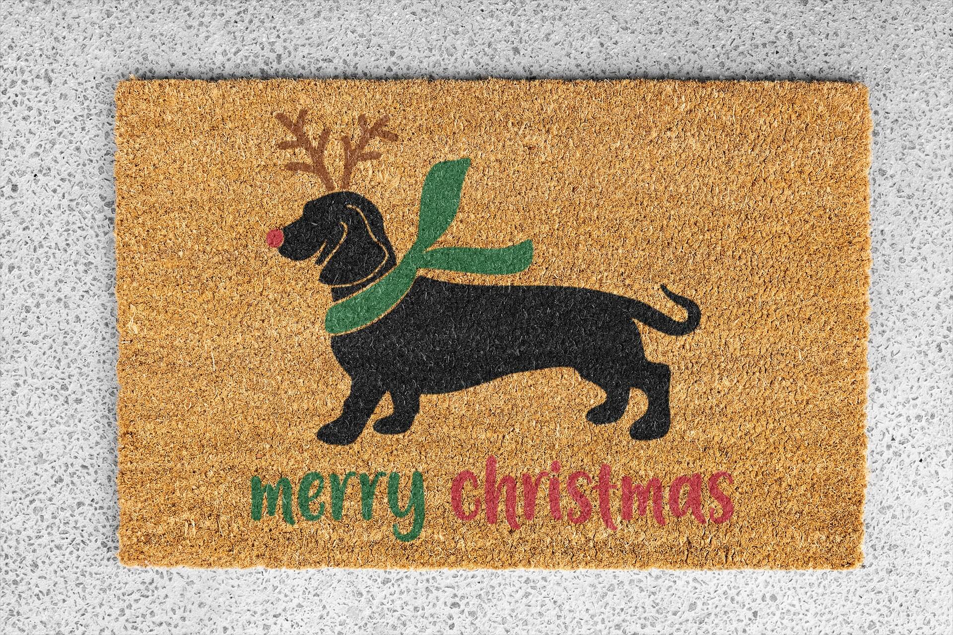 Personalized coir doormat handmade by Coco Matty.