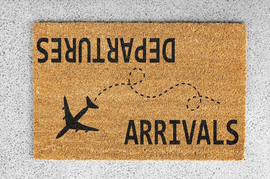 Personalized coir doormat handmade by Coco Matty.