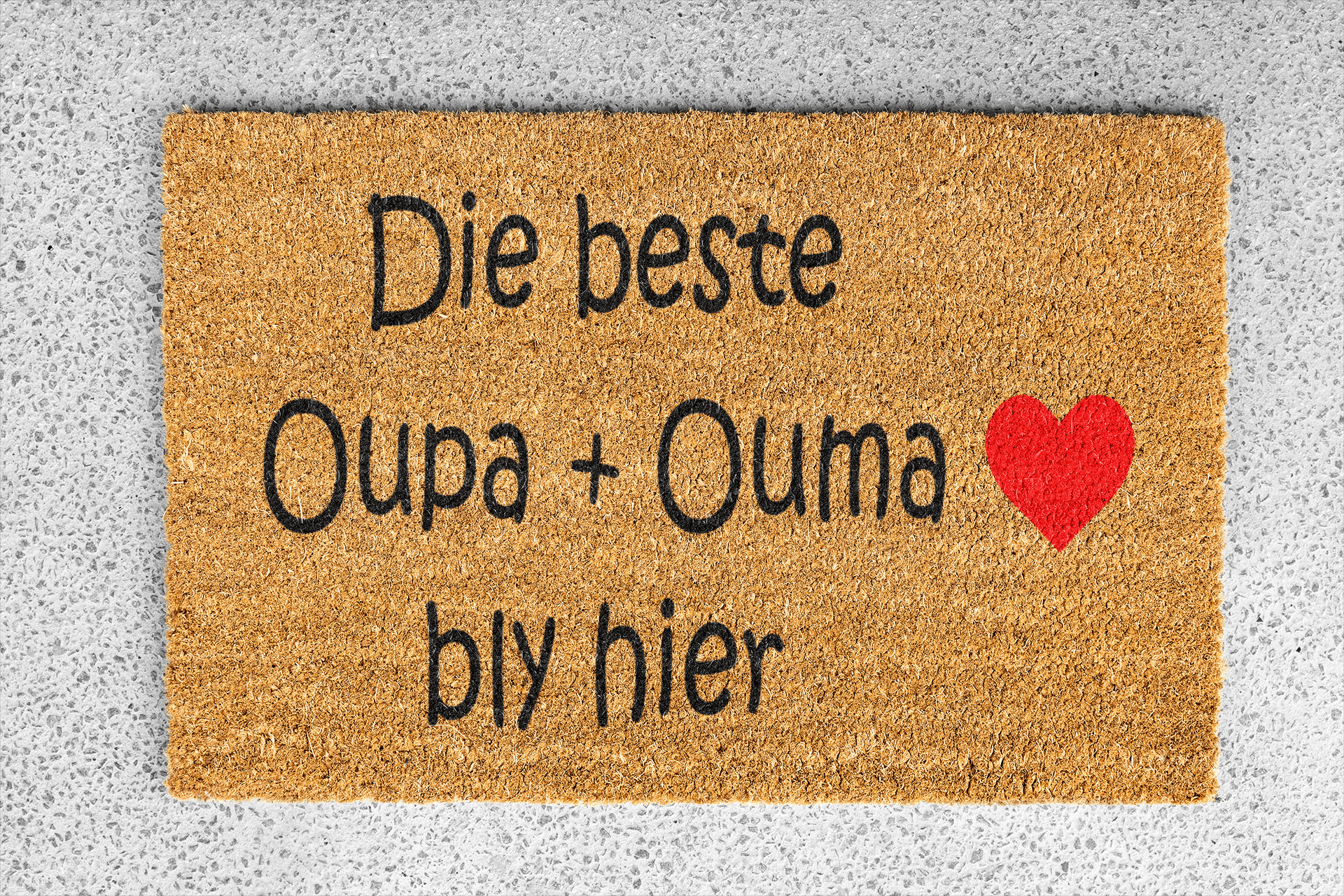 Personalized coir doormat handmade by Coco Matty.