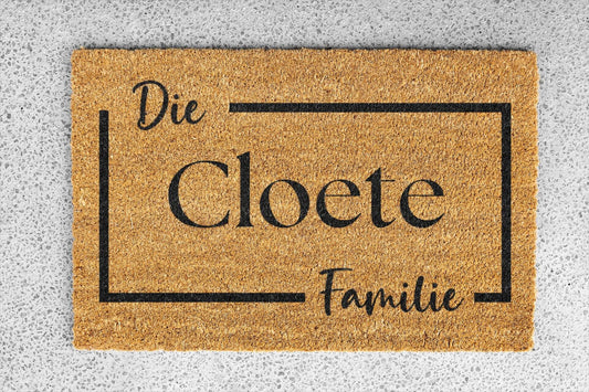 Afrikaans Familie Naam Deurmat – “Die [Van] Familie”